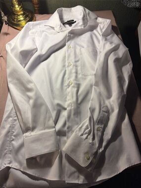 Pronto Uomo Men's White Dress Shirt Long Sleeve